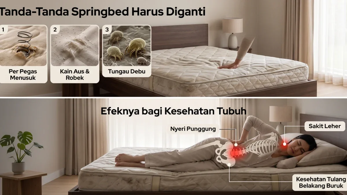 Tanda-Tanda Springbed Harus Diganti dan Efeknya bagi Kesehatan Tubuh