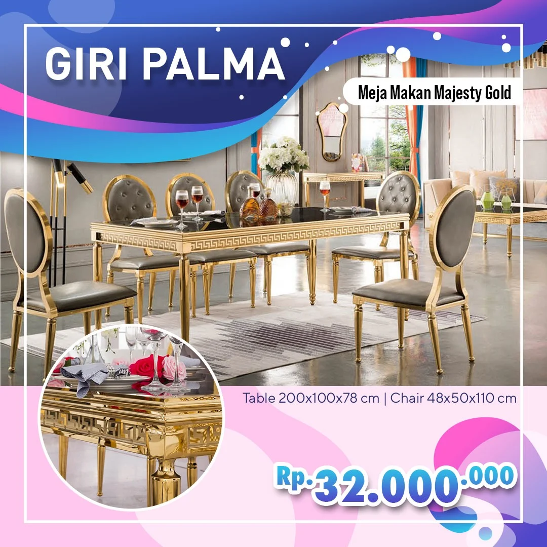 MEJA MAKAN MAJESTY GOLD